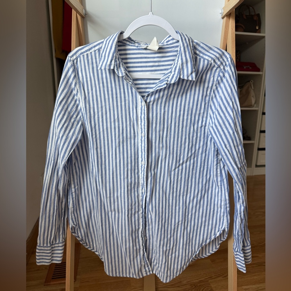 HM Blue Striped cotton Shirt